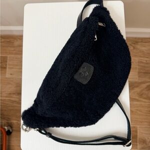 Patricia Nash Black Sherpa Crossbody Bag